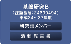 基盤研究B（課題番号24390494）分担研究者（平成24～27年度）